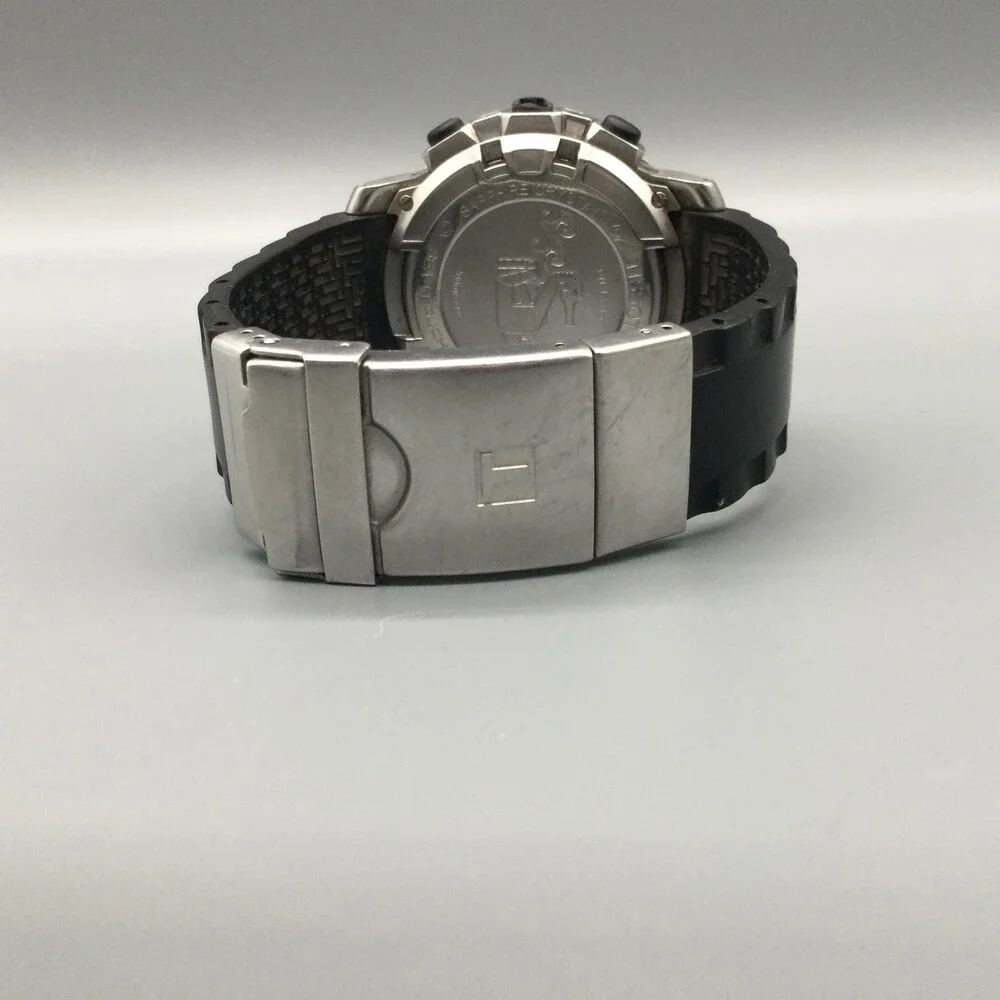 Tissot Sea-Touch Mens Watch 44mm Black Dial Rubber 200M Swiss New Battery 8.25
